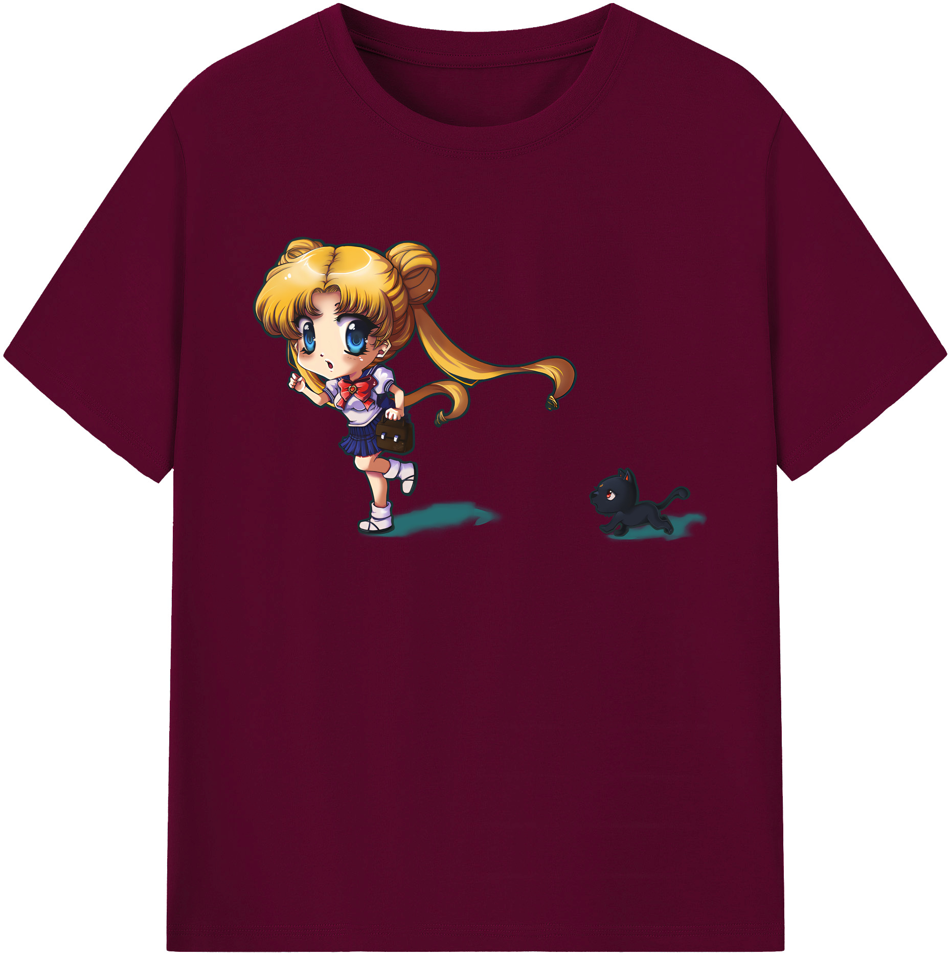 （画像用） 美少女戦士セーラームーン 愛野 美奈子 あいの みなこ Sailor Moon Aino Minako レディースカジュアルプリントTシャツ（綿100％）